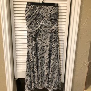 Black and White Strapless Dress